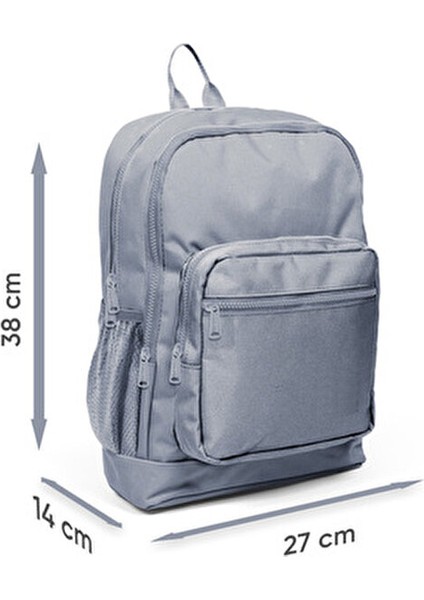 Dört Bölmeli Okul Çantası Ortopedik Sırt Yapısı ile 27x38x14 cm Çocuklar İçin