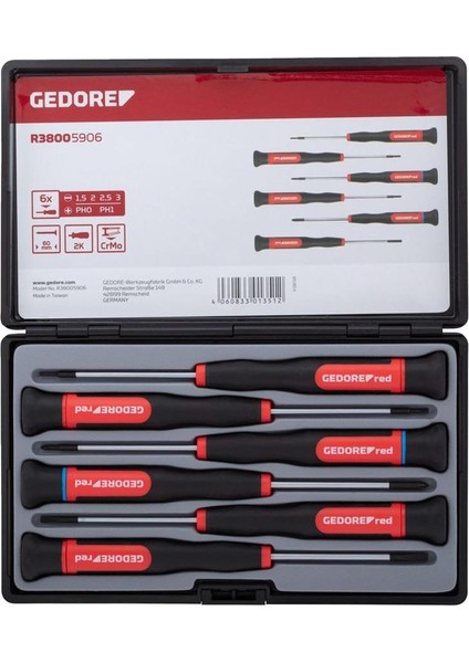 Red R38005906 Elektronikçi Tornavida Seti 6 Parça (3301351) fiyatları