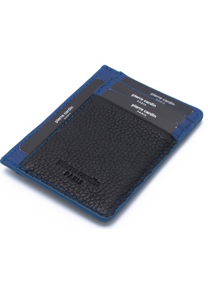 Siyah/sask Unisex Deri Kredi Kartlık 0323S4S