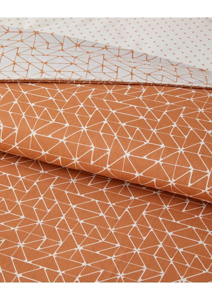 Trio Shape Kolay Ütülenir Tek Kişilik Nevresim Takımı 160X220 cm Turuncu fırsatları