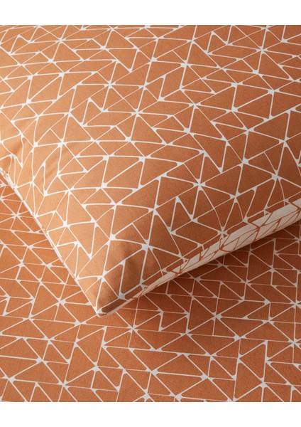 Trio Shape Kolay Ütülenir Tek Kişilik Nevresim Takımı 160X220 cm Turuncu indirimleri