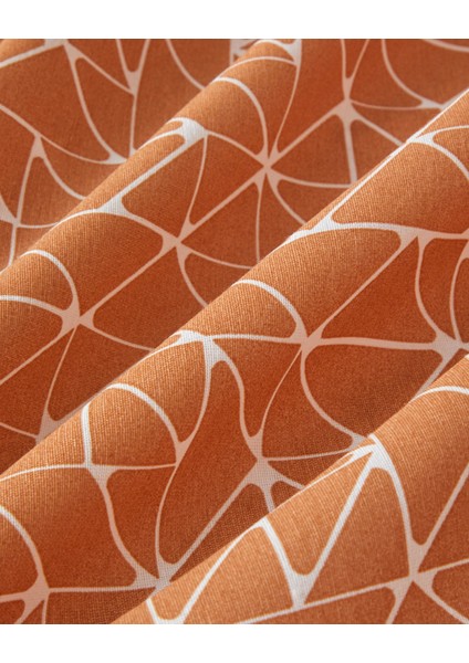 Trio Shape Kolay Ütülenir Tek Kişilik Nevresim Takımı 160X220 cm Turuncu