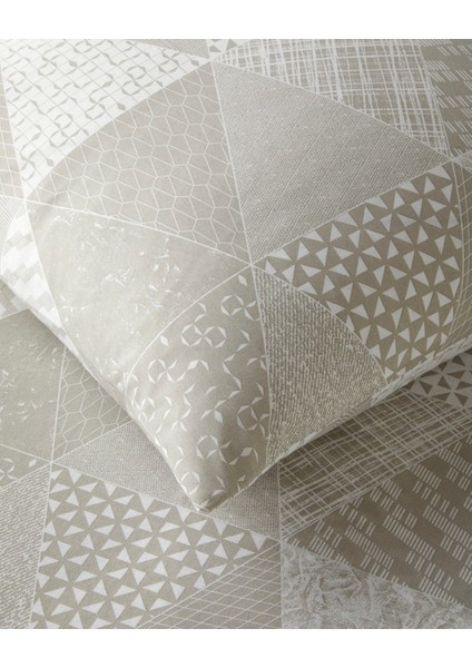 Trio Patch Kolay Ütülenir Tek Kişilik Nevresim Takımı 160X220 cm Bej fırsatları