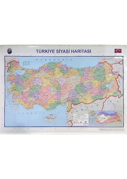 0630 70X100 Türkiye Siyasi+Fiziki Harita