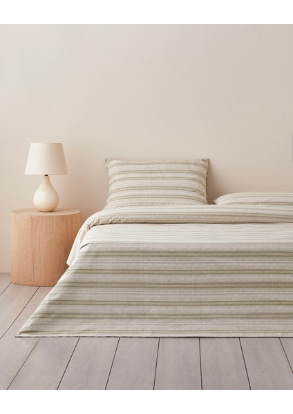 Knitline Pamuk Tek Kişilik Nevresim Takımı 160X220 cm Yeşil