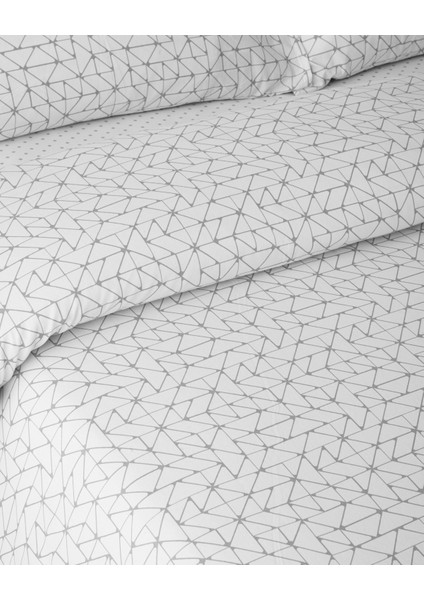 Trio Shape Kolay Ütülenir Çift Kişilik Nevresim Takımı 200X220 cm Gri modelleri