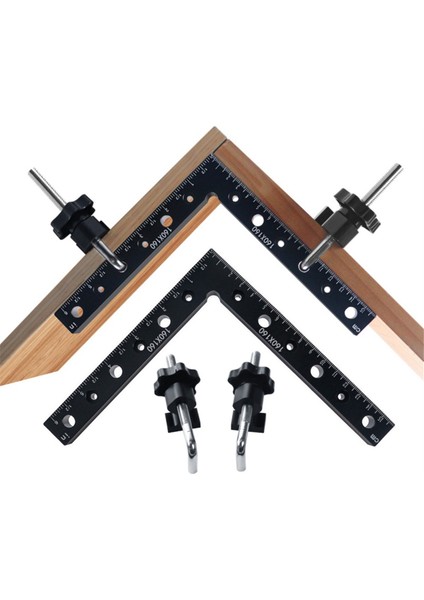 Ahşap Işleme Ayarlanabilir Köşe Kelepçesi Cetvel Alüminyum Dik Açılı Kelepçe L Şeklinde Yardımcı Fikstür Konumlandırıcı Klip-3pc (Yurt Dışından) fiyatları