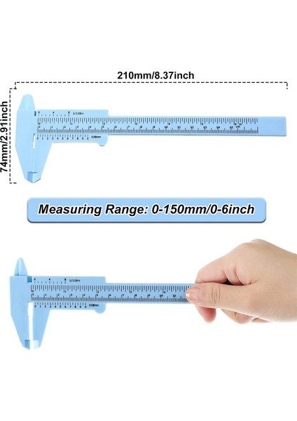 20 Adet 150 mm Mini Plastik Kaliper Vernier Kaliper Çift Ölçekli Sürgülü Gösterge Ölçüm Aracı Öğrenci Ofisi Için 5 Renk (Yurt Dışından) fırsatları