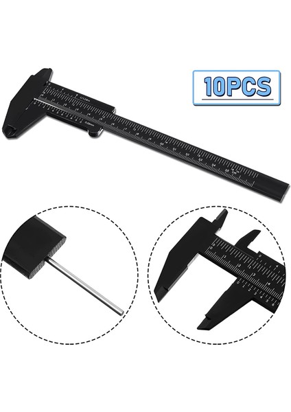 20 Adet 150 mm Mini Plastik Kaliper Vernier Kaliper Çift Ölçekli Sürgülü Gösterge Ölçüm Aracı Öğrenci Ofisi Için 5 Renk (Yurt Dışından) indirimleri