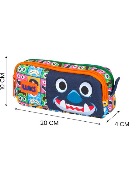 Monster Erkek Çocuk Çanta Seti Renkli Desenli Eğlenceli Tasarım ile Okul İçin Uygun