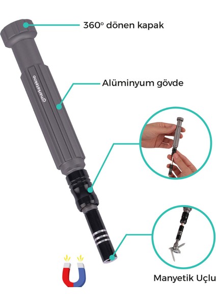 Multifonksiyonel 150 Parça Tornavida Seti - Manyetik Uçlu Profesyonel Onarım ve Telefon Tamir Seti modelleri