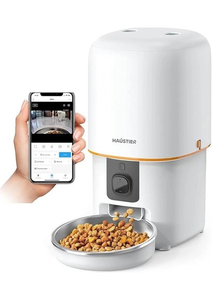 PF05 Kameralı 1080P Fhd Gece Görüş Akıllı Kedi Köpek Otomatik Mama Kabı, Tuya App-Wifi