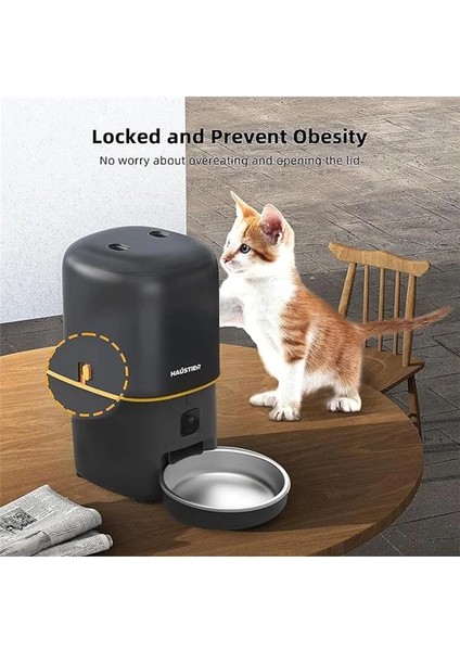 PF05 Kameralı 1080P Fhd Gece Görüş Akıllı Kedi Köpek Otomatik Mama Kabı, Tuya App-Wifi