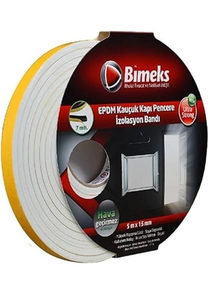 Epdm Kauçuk Kapı Pencere Bandı 7MMX15MMX5MT Beyaz 1008004 fiyatları