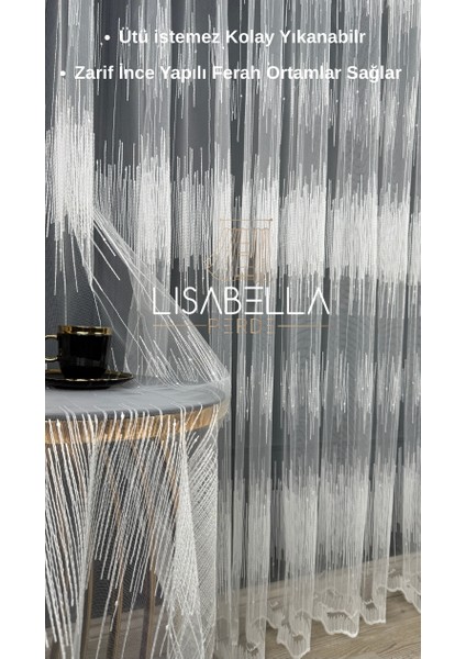 Linea Broderia Tül (1x2.5 Orta Pile Dikişli) Ütü Istemez indirimleri