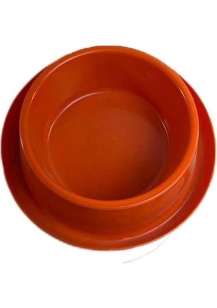 Plastik Kedi-Köpek Mama ve Su Kabı 400 ml Turuncu