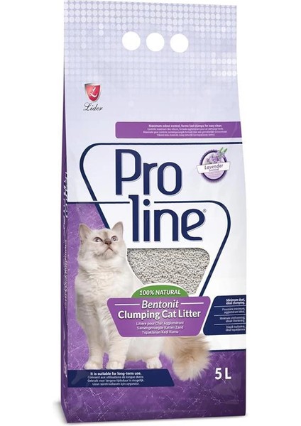 Lavanta Kokulu Bentonit Kedi Kumu 5 L