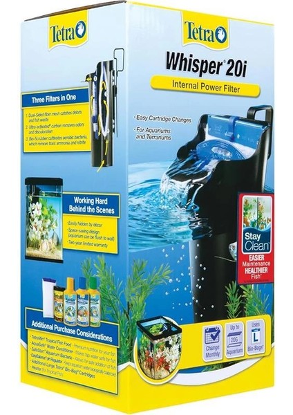 Whisper Iç Filtre 10 Ila 30 Galon, Akvaryumlar Için, Hava Pompalı Tankta Filtrasyon indirimleri