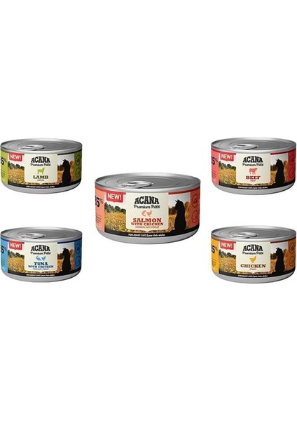 Premium Pate (Ezme) 85GR Kedi Konservesi Karışık 5 Adet