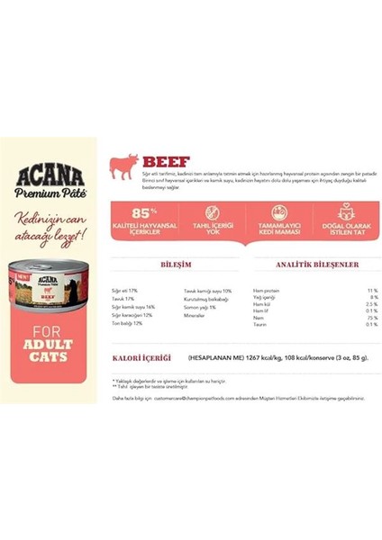 Premium Pate (Ezme) 85GR Kedi Konservesi Karışık 5 Adet fırsatları