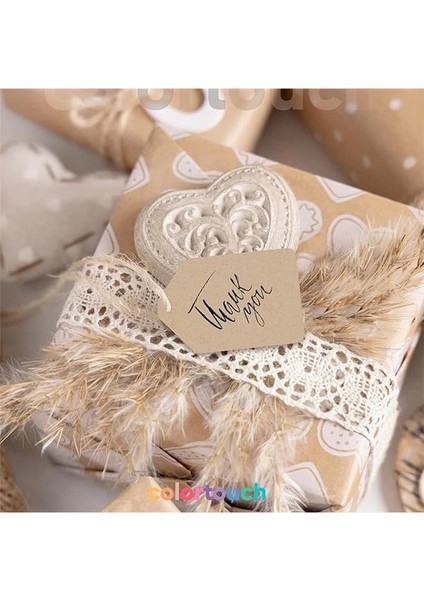 Kraft Paketleme Etiketleri - 104 Adet Kraft Etiket Jut Iple Birlikte - Farklı Formlarda 4 fiyatları