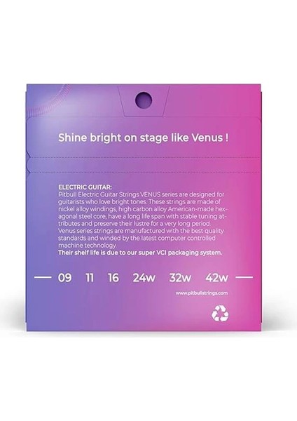 Elektro Gitar Teli Venüs Seri Veg 09-42 Sl(Super Light)