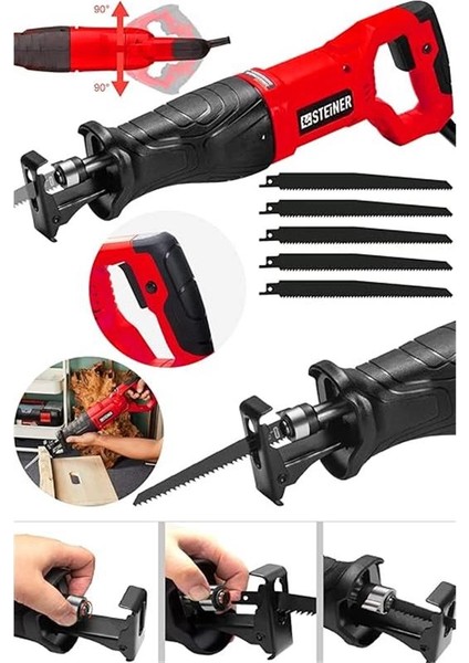 Steiner Alman Turbo 9001 Devir Ayarlı Bakır Sargı Motor Tuğla Beton Kemik Kesme Tilki Kuyruğu