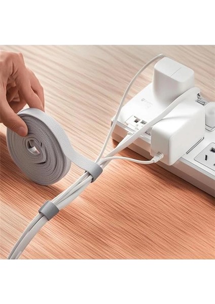 Yapışkanlı Cırt Cırt Kablo Düzenleyici 5 Metre Kablo Düzenleme Organizer Bant Ev Ofis ve fırsatları