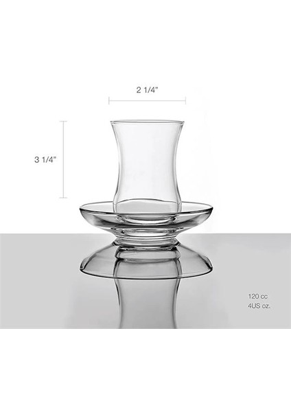 Üsküdar 6'lı Çay Bardak Seti | Özel Hediye Kutusunda | 6 Adet Bardak + 6 Adet Tabak | modelleri