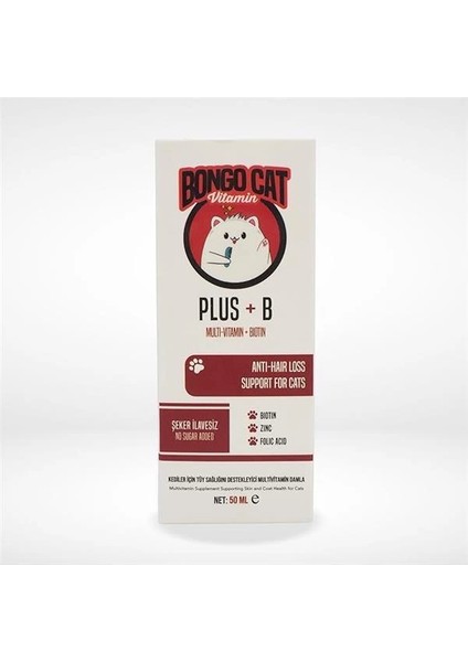 Plus +B For Cats - 50ML (Kediler Için Tüy Sağlığı Destekleyici Damla)