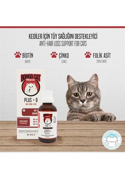 Plus +B For Cats - 50ML (Kediler Için Tüy Sağlığı Destekleyici Damla) fiyatları