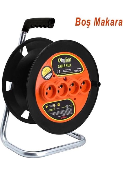 Boş Makara Sarım Makarası Kapaksız 4 Prizli Seyyar Kablo Makarası indirimleri