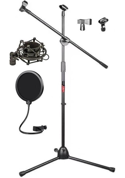 MS06PAK Mikrofon Standı Shock Mount Pop Filter Set