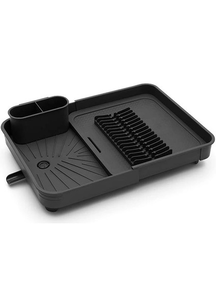 Açılır Kapanır Bulaşıklık Tabaklık, 40.4 x 32 x 8.6 Cm, Plastik, Antrasit