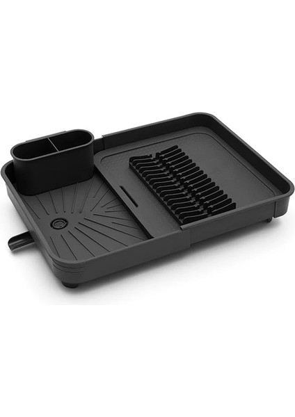 Açılır Kapanır Bulaşıklık Tabaklık, 40.4 x 32 x 8.6 Cm, Plastik, Antrasit