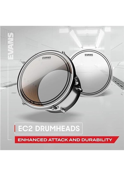 Ec2 Clear Sst Batter Head 12 Inch Tom/timbale/trampet Derisi