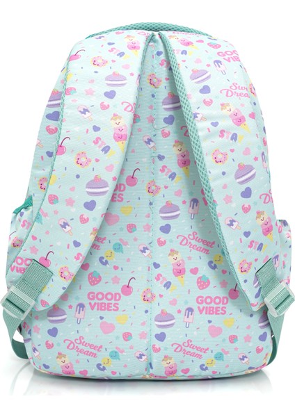 Pembe Dondurma Desenli Kız Çocuk Okul Çanta Seti (3 Parça)