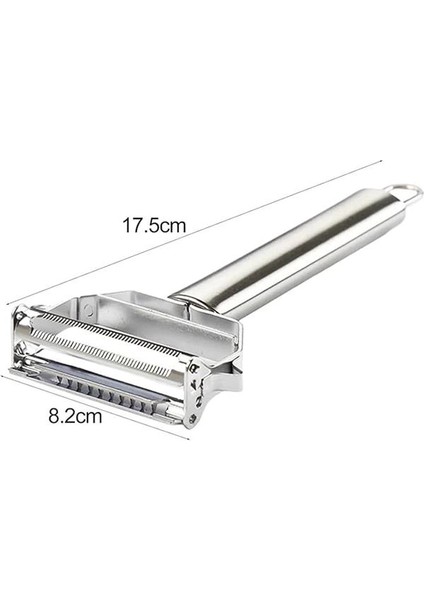 Sebze Soyucu Julienne Soyucu Sebze Soyucu Çift Bıçaklı Paslanmaz Çelik Kesici Temizleme Fırçalı