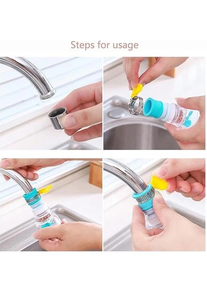 Pervaneli 360° Döner Mutfak Musluk Başlığı | Su Tasarruflu Filtreli Musluk Ucu | Sıçrama fırsatları