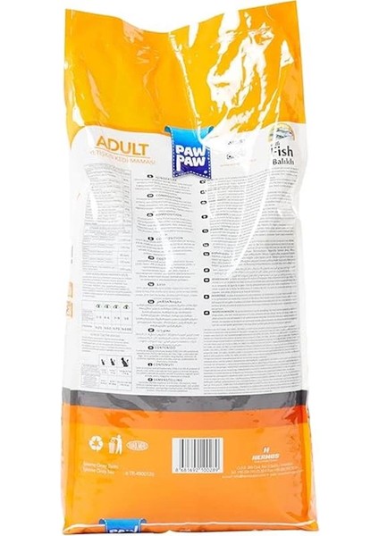 Yetişkin Kedi - Balıklı Kuru Mama 15 kg fiyatları