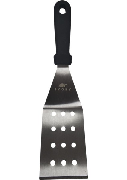 Lüx Paslanmaz Çelik Delikli Spatula -Pasta Spatulası-Talı Spatulası