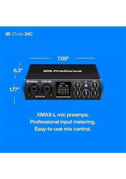 Studio 2|4c 2x2, 192 Khz, Usb-C Ses Kartı
