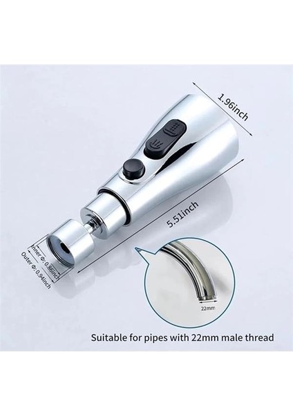 Krom 3 Fonksiyonlu Mutfak Lavabo Başlığı, 720 Derece Döner, Su Tasarruflu, Şık ve Dayanıklı