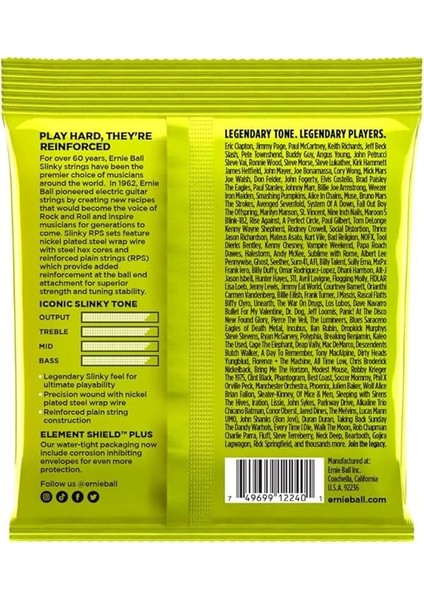 Normal Slinky Rps Nikel Yara Elektro Gitar Telleri, Ölçü 10-46 fiyatları