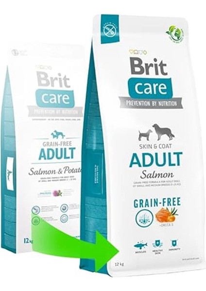 Care Skin & Coat, Deri ve Tüy Hassasiyeti Olan, Yetişkin Köpekler Için, Tahılsız, Somon Balıklı modelleri