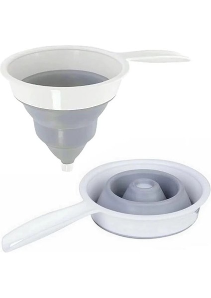 Katlanabilir Saplı Huni, Çok Amaçlı Akordiyon Huni, Esnek ve Pratik Tasarım, Gıda Güvenli