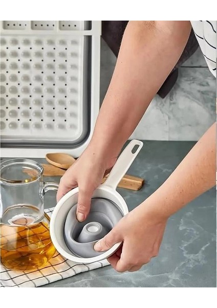 Katlanabilir Saplı Huni, Çok Amaçlı Akordiyon Huni, Esnek ve Pratik Tasarım, Gıda Güvenli fırsatları