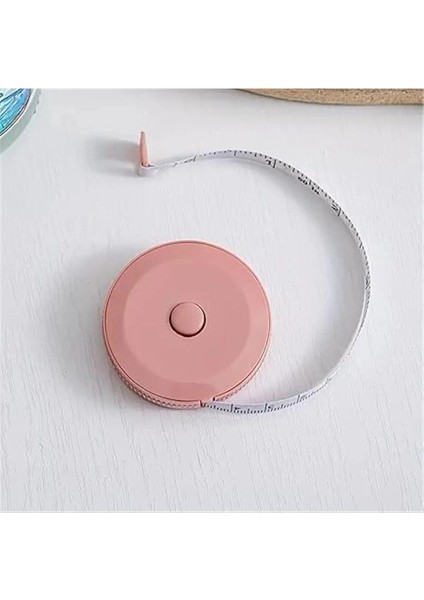Mini Çekilebilir Ölçüm Mezurası, Terzilik Için, 2 Adet (Pembe)