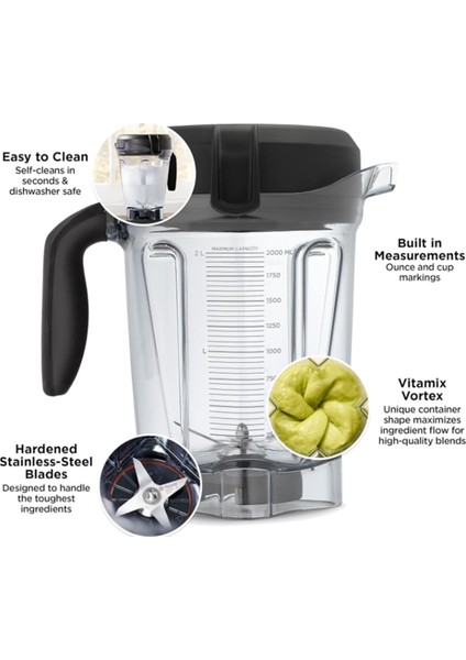 Vitamix Blender Sürahi Için 64OZ Vitamix 750 5300 Konteyner Kavanoz Kapağı ve Bıçağı ile Düşük Profilli Yedek (Yurt Dışından) fiyatları