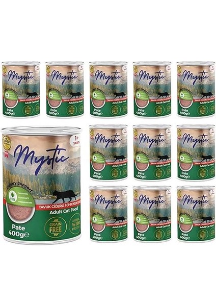Yetişkin Kedi Tavuk Ciğerli Pate Yaş Mama 400 gr x 12 Adet fiyatları